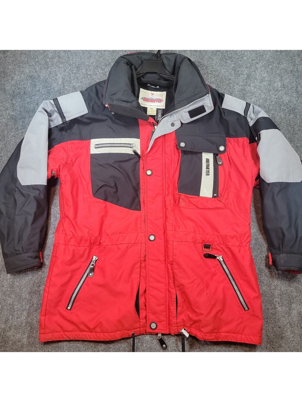 Vintage 90s Obermeyer Pacesetter Ski Jacket Mens XL Red Black Parka Coat 517
